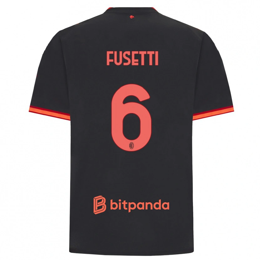 Danxen Mujer Camiseta Laura Fusetti #6 Rojo Negro Equipación Tercera 2026/27 La Camisa México