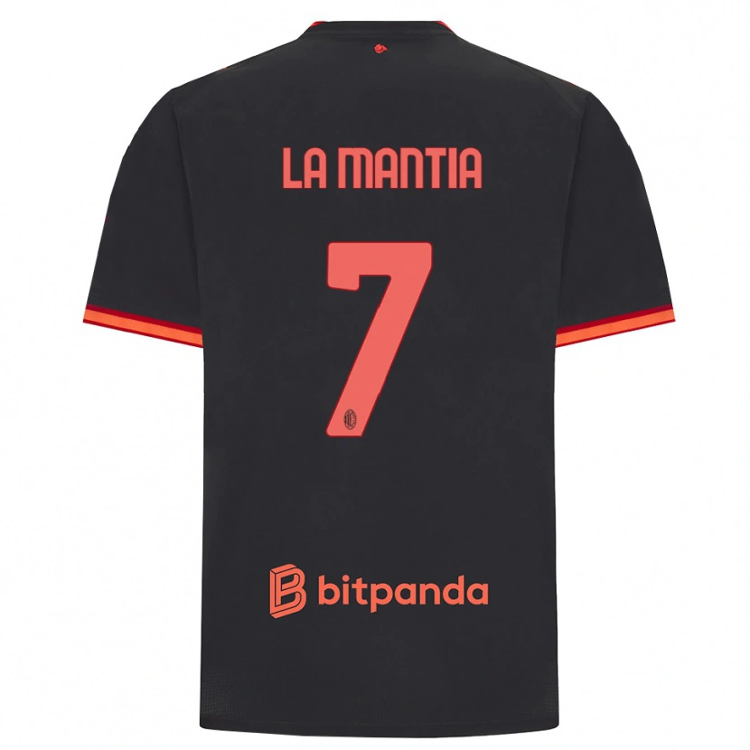 Danxen Mujer Camiseta Simon La Mantia #7 Rojo Negro Equipación Tercera 2026/27 La Camisa México