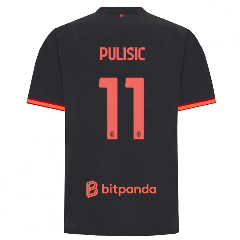 Danxen Mujer Camiseta Christian Pulisic #11 Rojo Negro Equipación Tercera 2026/27 La Camisa México