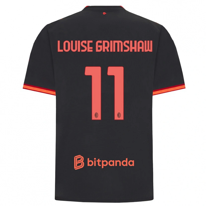 Danxen Mujer Camiseta Christy Louise Grimshaw #11 Rojo Negro Equipación Tercera 2026/27 La Camisa México