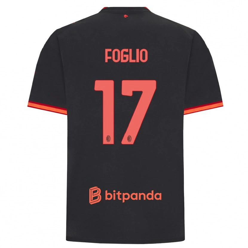 Danxen Mujer Camiseta Christian Foglio #17 Rojo Negro Equipación Tercera 2026/27 La Camisa México