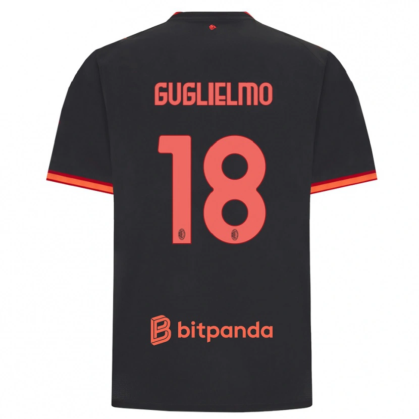 Danxen Mujer Camiseta Tommaso Guglielmo #18 Rojo Negro Equipación Tercera 2026/27 La Camisa México