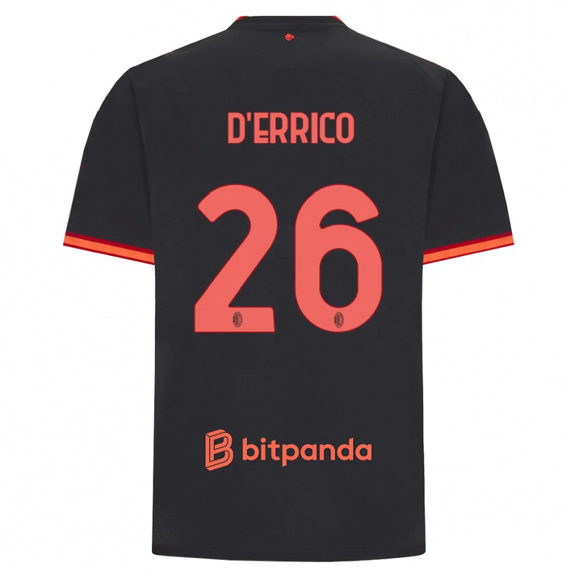 Danxen Mujer Camiseta Leonardo D'errico #26 Rojo Negro Equipación Tercera 2026/27 La Camisa México