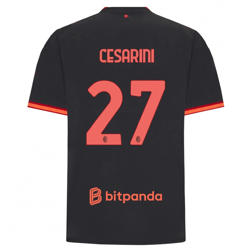 Danxen Mujer Camiseta Erin Maria Patrizia Cesarini #27 Rojo Negro Equipación Tercera 2026/27 La Camisa México
