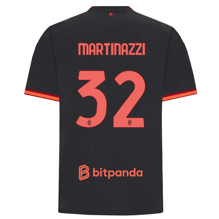 Danxen Mujer Camiseta Luca Martinazzi #32 Rojo Negro Equipación Tercera 2026/27 La Camisa México