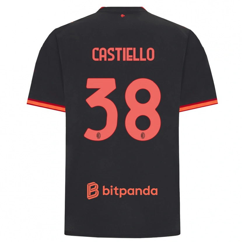 Danxen Mujer Camiseta Alex Castiello #38 Rojo Negro Equipación Tercera 2026/27 La Camisa México