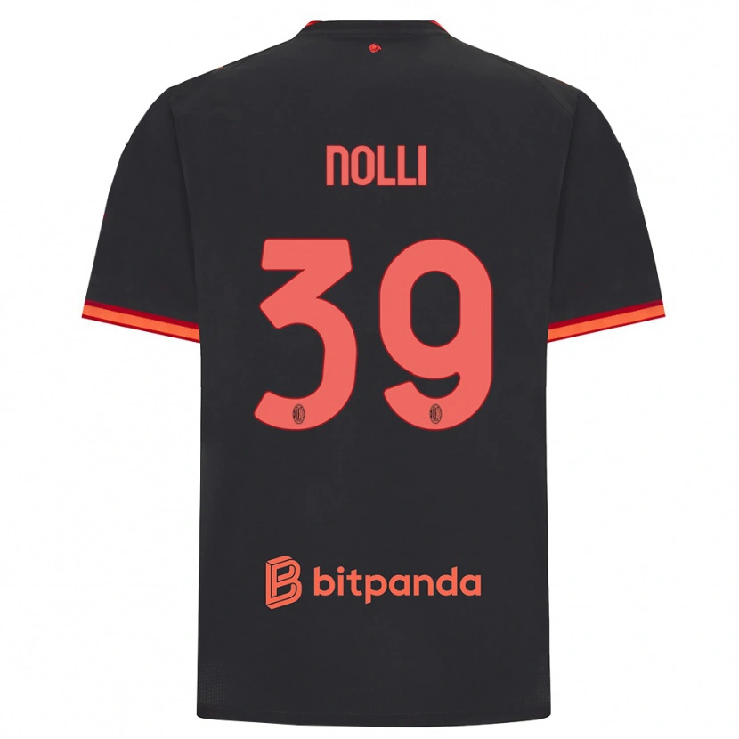 Danxen Mujer Camiseta Luca Nolli #39 Rojo Negro Equipación Tercera 2026/27 La Camisa México