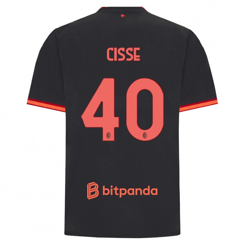 Danxen Mujer Camiseta El Hadji Malick Cissé #40 Rojo Negro Equipación Tercera 2026/27 La Camisa México