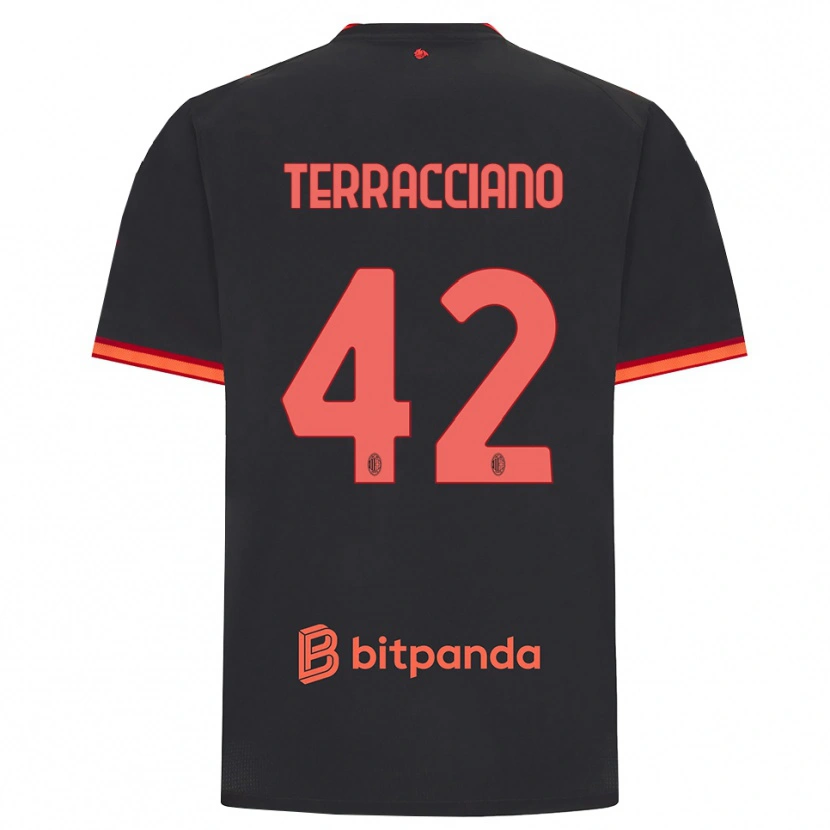 Danxen Mujer Camiseta Filippo Terracciano #42 Rojo Negro Equipación Tercera 2026/27 La Camisa México