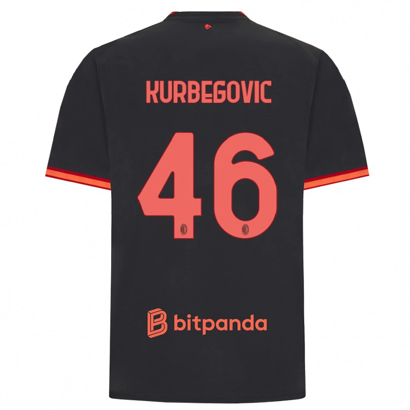 Danxen Mujer Camiseta Dino Kurbegovic #46 Rojo Negro Equipación Tercera 2026/27 La Camisa México