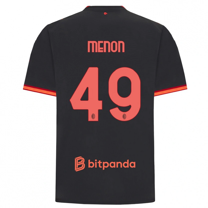 Danxen Mujer Camiseta Luca Menon #49 Rojo Negro Equipación Tercera 2026/27 La Camisa México