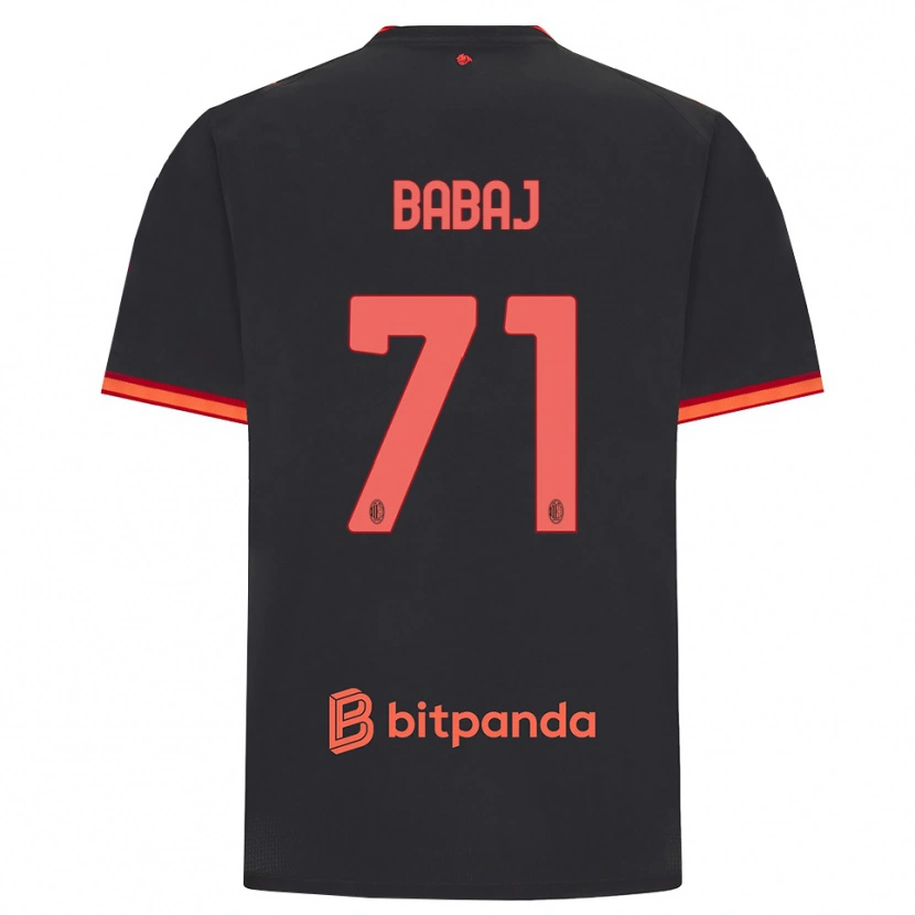 Danxen Mujer Camiseta Aron Babaj #71 Rojo Negro Equipación Tercera 2026/27 La Camisa México