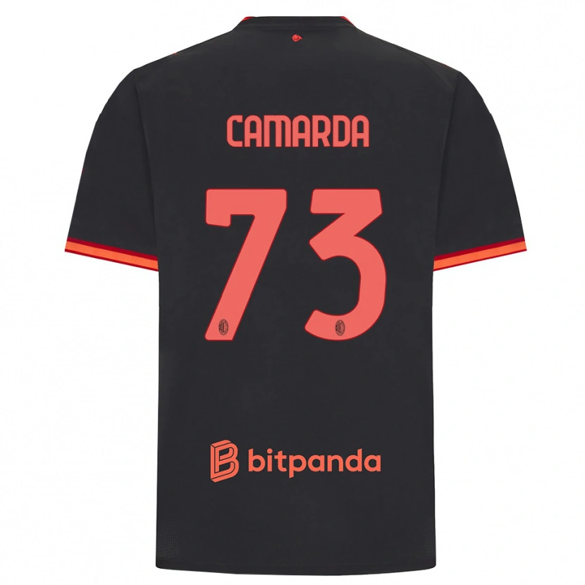 Danxen Mujer Camiseta Francesco Camarda #73 Rojo Negro Equipación Tercera 2026/27 La Camisa México