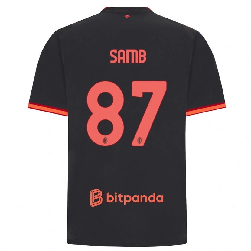 Danxen Mujer Camiseta Ablaye Samb #87 Rojo Negro Equipación Tercera 2026/27 La Camisa México