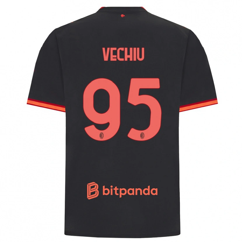 Danxen Mujer Camiseta Christian Vechiu #95 Rojo Negro Equipación Tercera 2026/27 La Camisa México