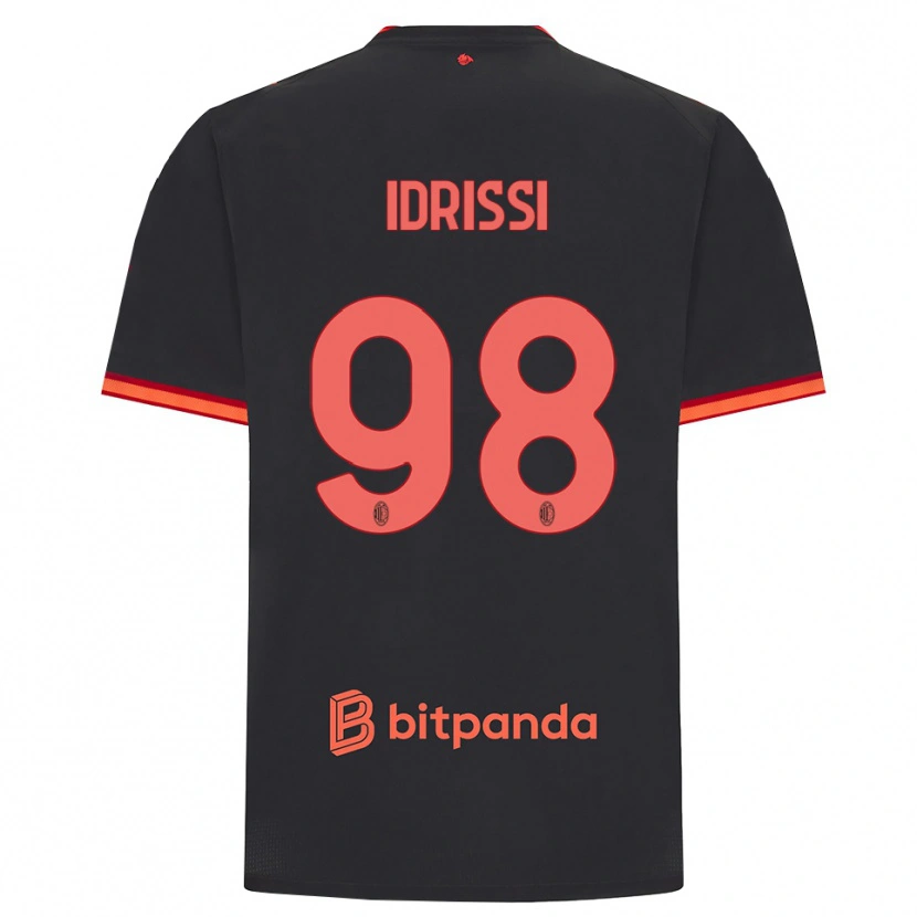Danxen Mujer Camiseta Yahya Idrissi #98 Rojo Negro Equipación Tercera 2026/27 La Camisa México