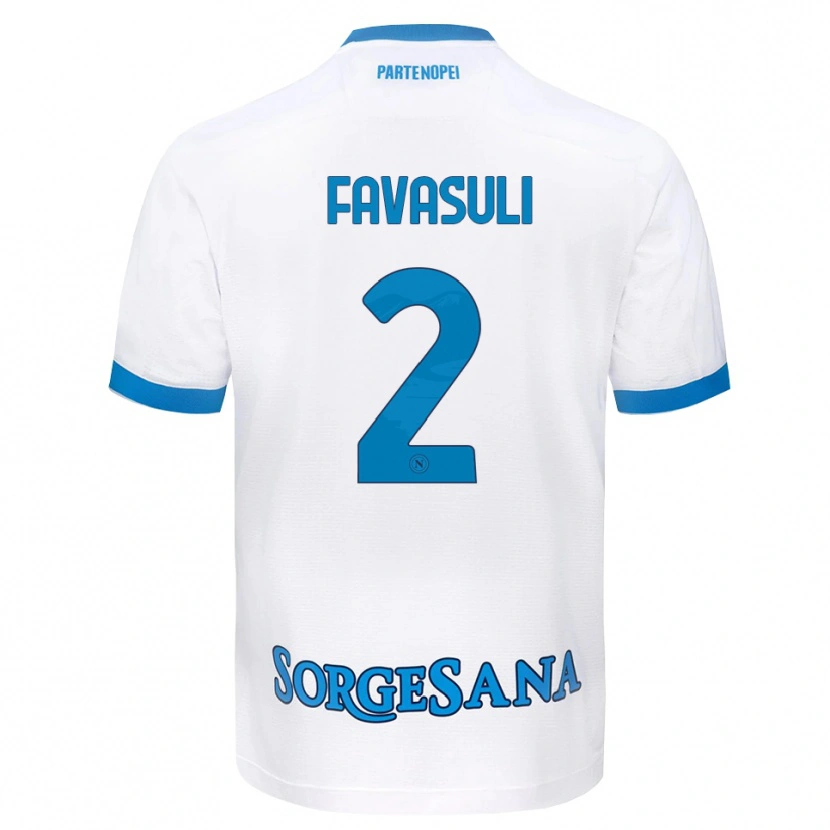 Danxen Mujer Camiseta Costantino Favasuli #2 Blanco Azul Cielo 2ª Equipación 2026/27 La Camisa México