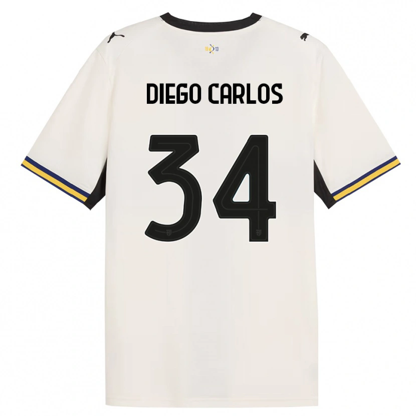 Danxen Mujer Camiseta Diego Carlos #34 Blanco Roto Negro Amarillo 1ª Equipación 2026/27 La Camisa México