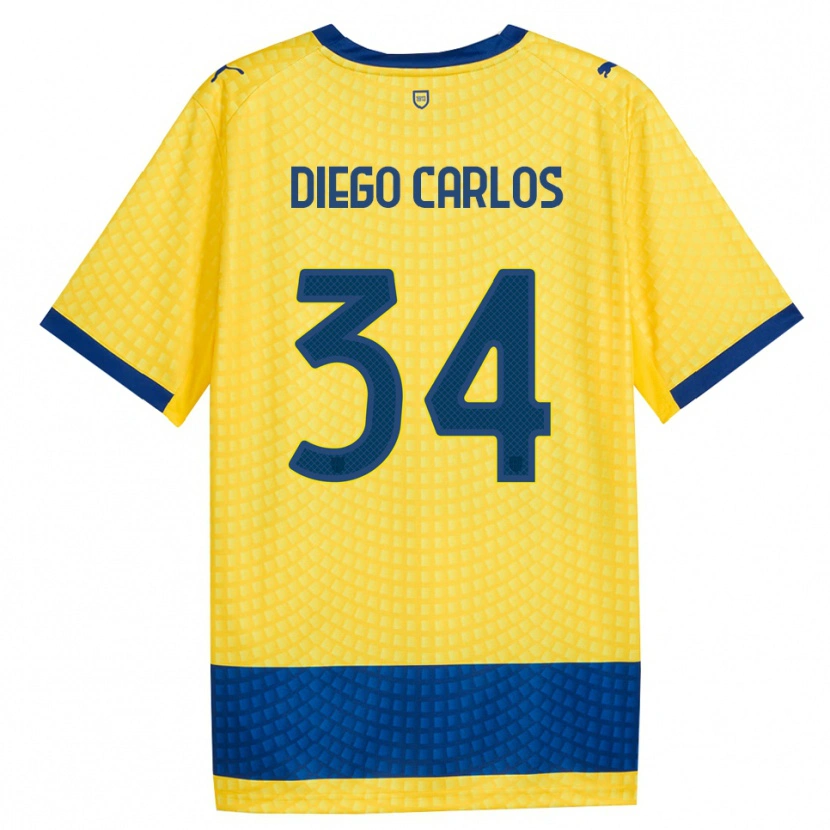 Danxen Mujer Camiseta Diego Carlos #34 Amarillo Azul Negro 2ª Equipación 2026/27 La Camisa México