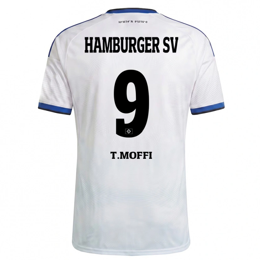 Danxen Niño Camiseta Terem Moffi #9 Blanco Negro Azul 1ª Equipación 2026/27 La Camisa México