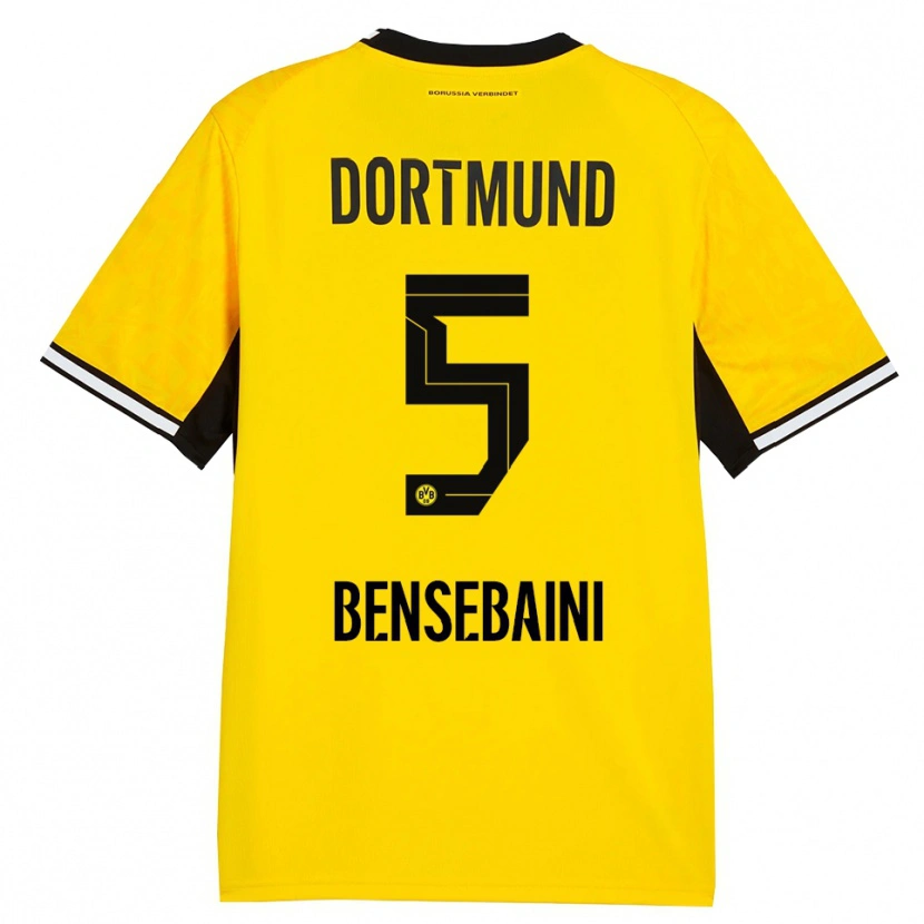 Danxen Niño Camiseta Ramy Bensebaini #5 Amarillo Negro Blanco 1ª Equipación 2026/27 La Camisa México