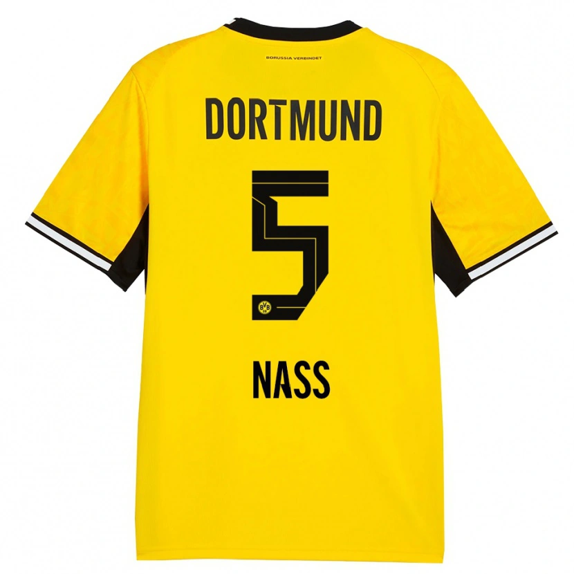 Danxen Niño Camiseta Maximilian Nass #5 Amarillo Negro Blanco 1ª Equipación 2026/27 La Camisa México