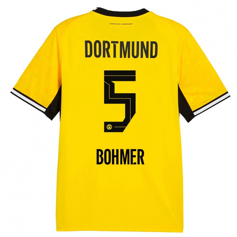 Danxen Niño Camiseta Tim Bohmer #5 Amarillo Negro Blanco 1ª Equipación 2026/27 La Camisa México