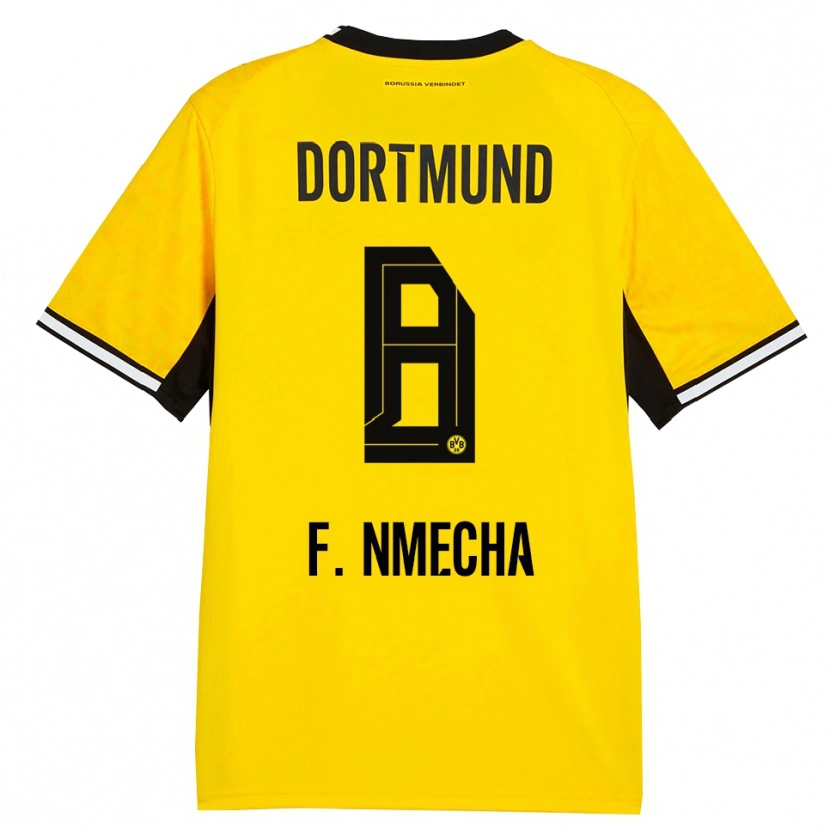 Danxen Niño Camiseta Felix Nmecha #8 Amarillo Negro Blanco 1ª Equipación 2026/27 La Camisa México