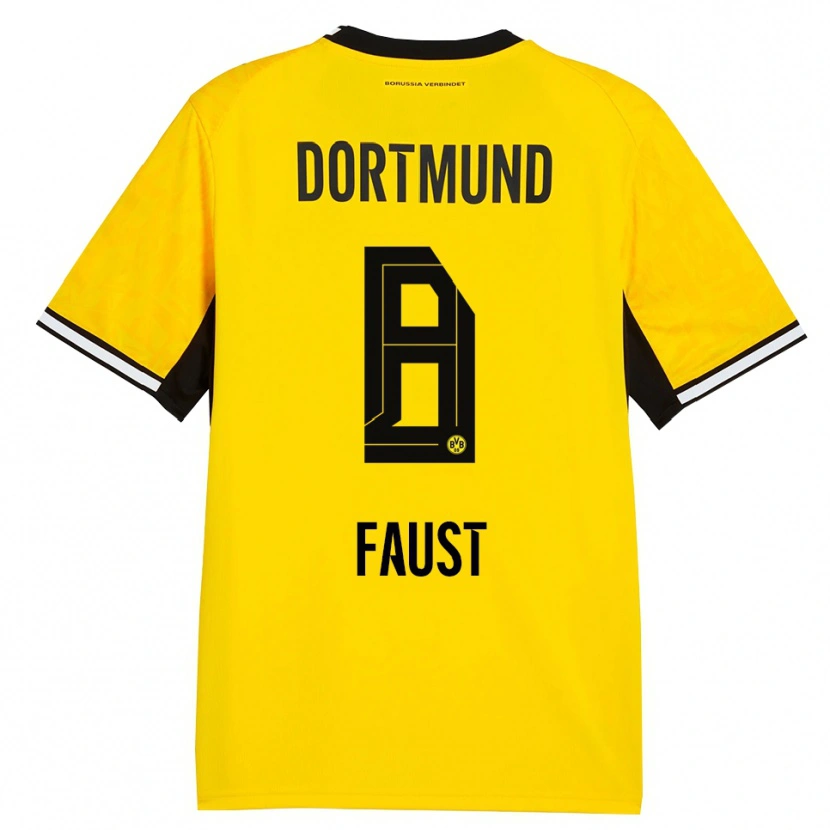 Danxen Niño Camiseta Tom Faust #8 Amarillo Negro Blanco 1ª Equipación 2026/27 La Camisa México