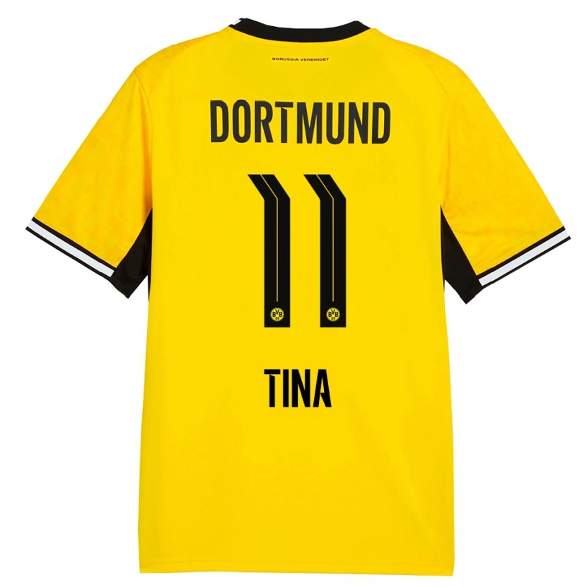Danxen Niño Camiseta Abdulla Tina #11 Amarillo Negro Blanco 1ª Equipación 2026/27 La Camisa México