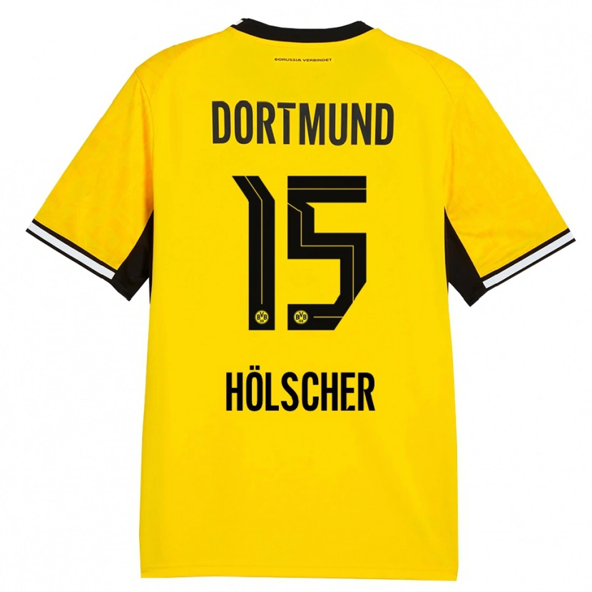 Danxen Niño Camiseta Mats Hölscher #15 Amarillo Negro Blanco 1ª Equipación 2026/27 La Camisa México