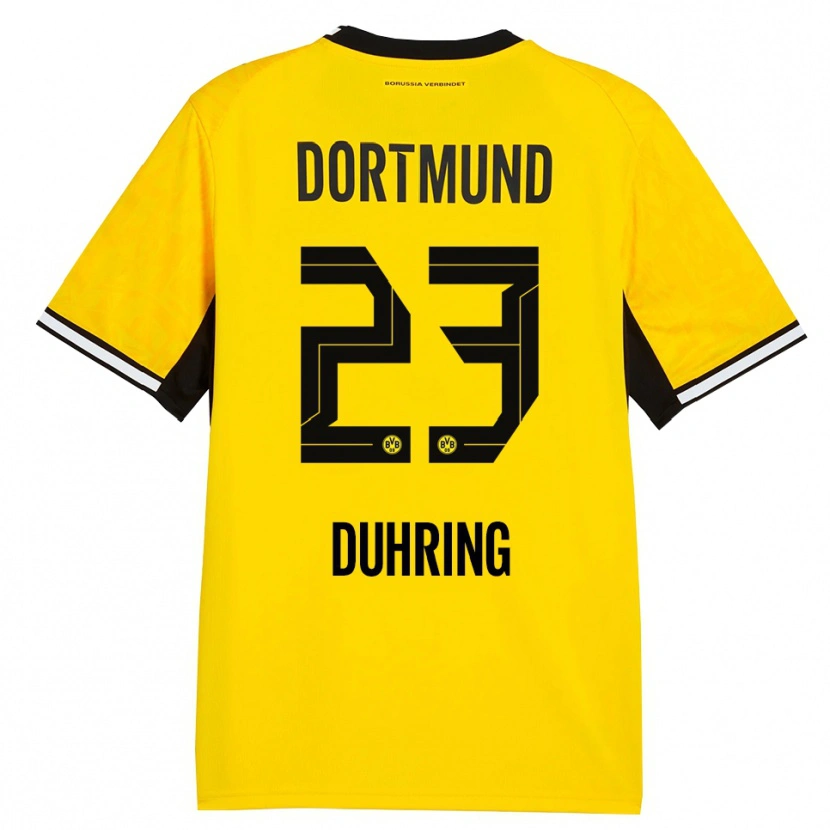 Danxen Niño Camiseta Marc Niclas Duhring #23 Amarillo Negro Blanco 1ª Equipación 2026/27 La Camisa México