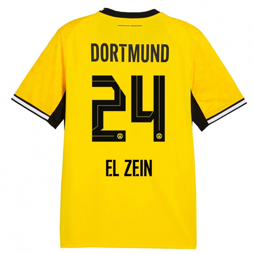Danxen Niño Camiseta Abu-Bekir Omer El-Zein #24 Amarillo Negro Blanco 1ª Equipación 2026/27 La Camisa México