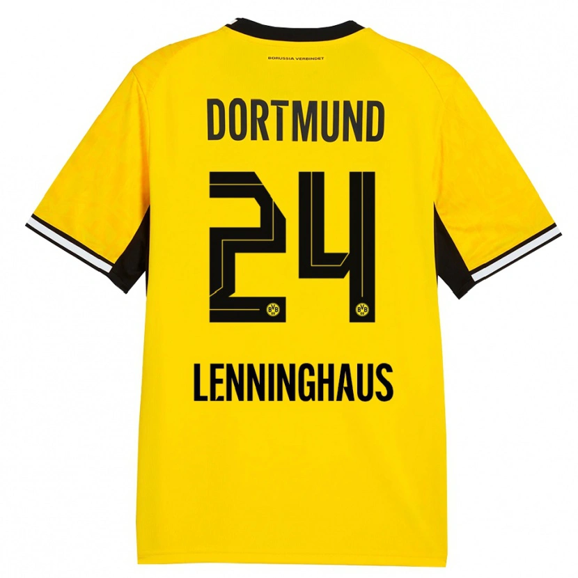 Danxen Niño Camiseta Mika Lenninghaus #24 Amarillo Negro Blanco 1ª Equipación 2026/27 La Camisa México