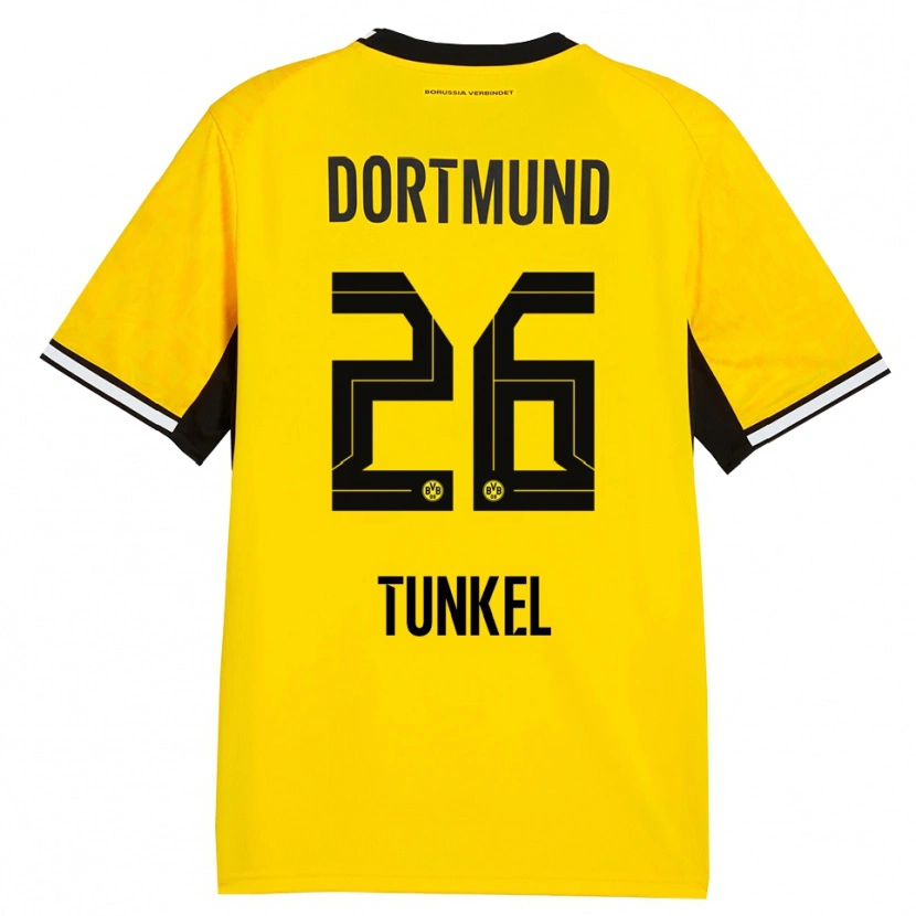 Danxen Niño Camiseta Janis Tunkel #26 Amarillo Negro Blanco 1ª Equipación 2026/27 La Camisa México
