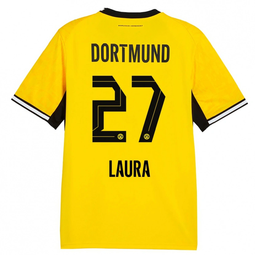 Danxen Niño Camiseta Van Der Heijden Laura #27 Amarillo Negro Blanco 1ª Equipación 2026/27 La Camisa México