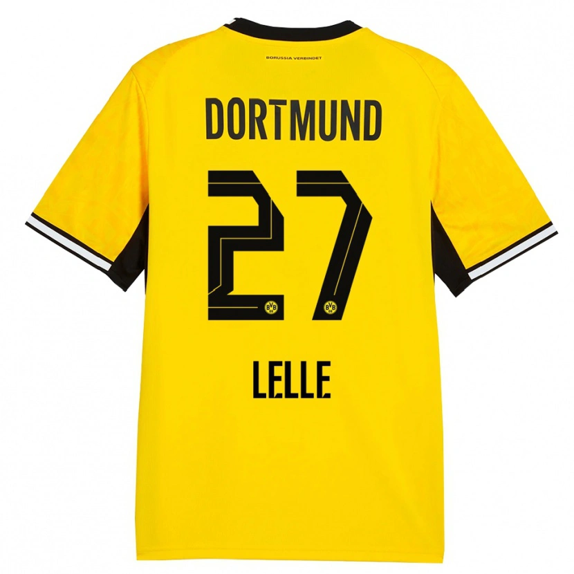 Danxen Niño Camiseta David Lelle #27 Amarillo Negro Blanco 1ª Equipación 2026/27 La Camisa México