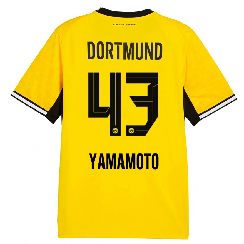 Danxen Niño Camiseta Takato Yamamoto #43 Amarillo Negro Blanco 1ª Equipación 2026/27 La Camisa México