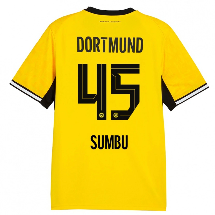 Danxen Niño Camiseta Daniel Sumbu #45 Amarillo Negro Blanco 1ª Equipación 2026/27 La Camisa México