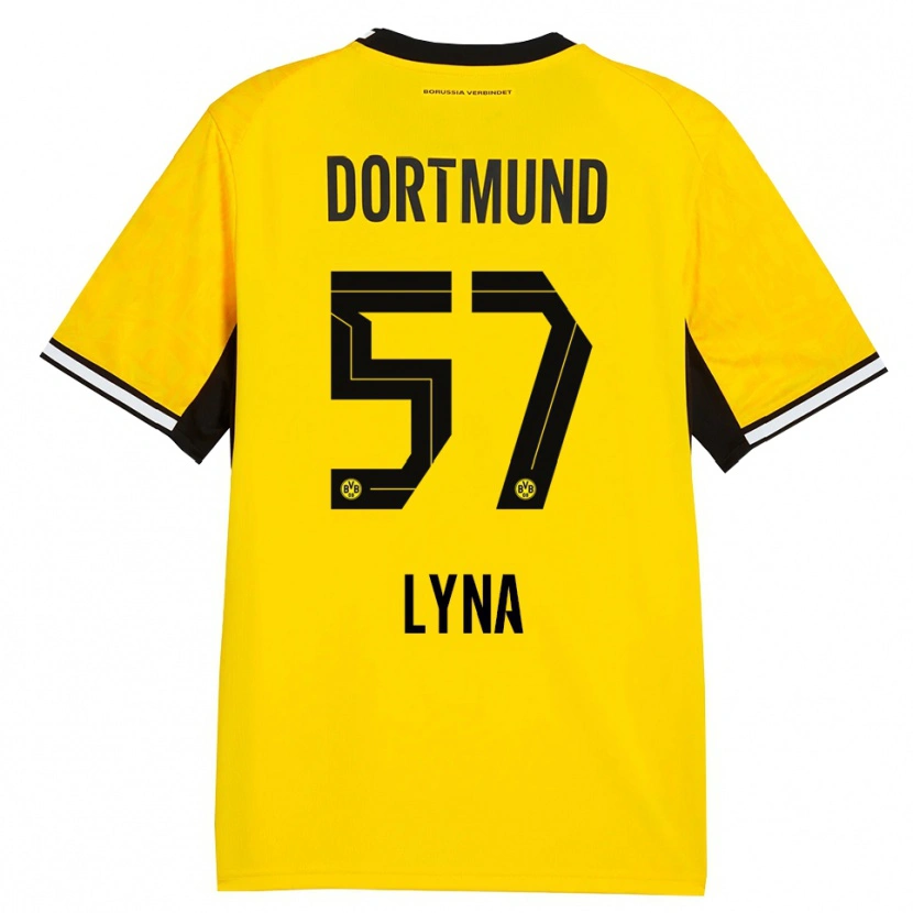 Danxen Niño Camiseta Schwarz Lyna #57 Amarillo Negro Blanco 1ª Equipación 2026/27 La Camisa México
