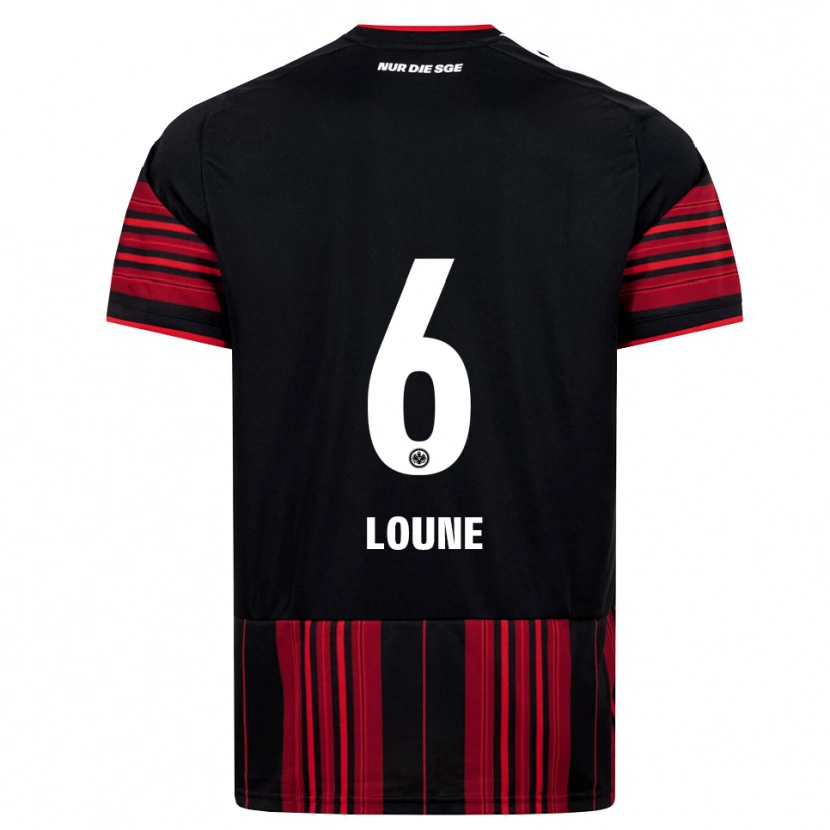 Danxen Niño Camiseta Adam Loune #6 Negro Rojo Blanco 1ª Equipación 2026/27 La Camisa México