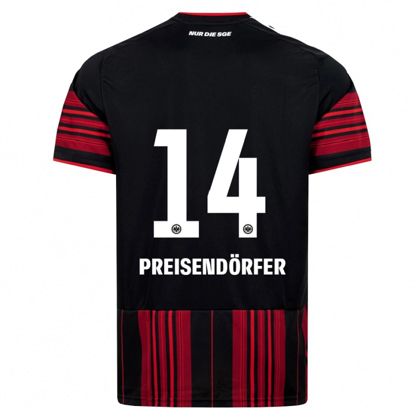 Danxen Niño Camiseta Constantin Preisendörfer #14 Negro Rojo Blanco 1ª Equipación 2026/27 La Camisa México