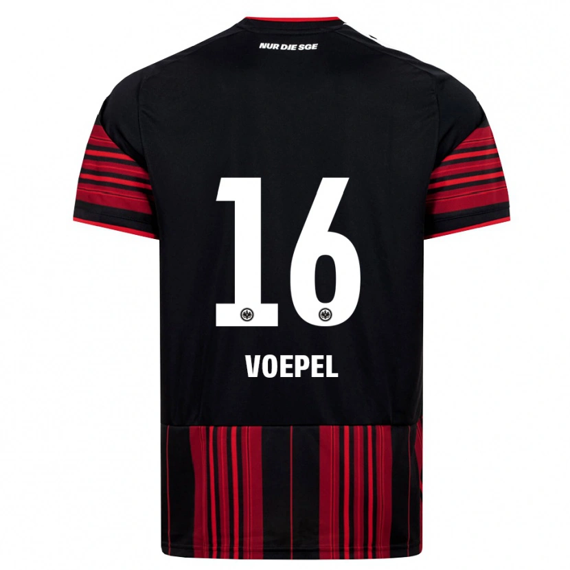 Danxen Niño Camiseta Lukas Voepel #16 Negro Rojo Blanco 1ª Equipación 2026/27 La Camisa México