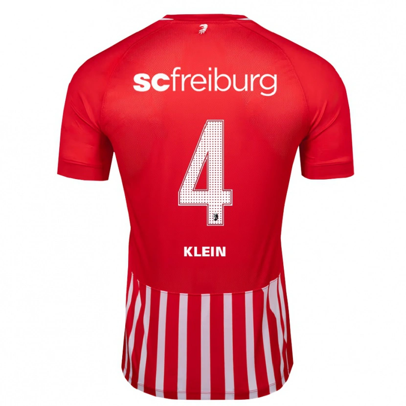 Danxen Niño Camiseta Marius Klein #4 Rojo Blanco Negro 1ª Equipación 2026/27 La Camisa México