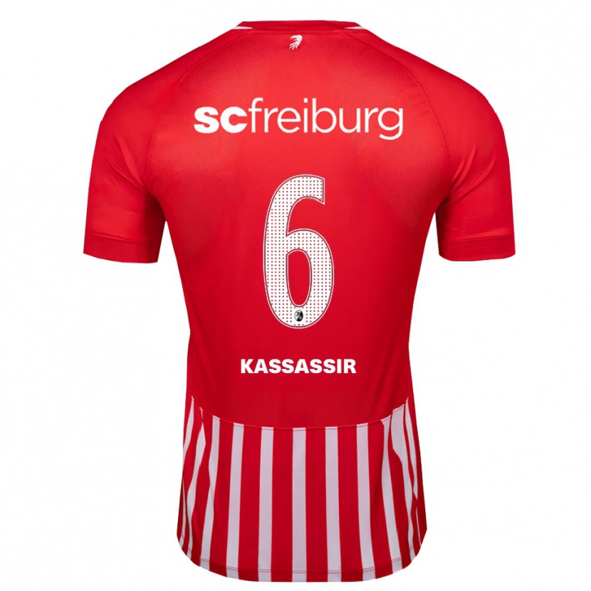 Danxen Niño Camiseta Malik Kassassir #6 Rojo Blanco Negro 1ª Equipación 2026/27 La Camisa México