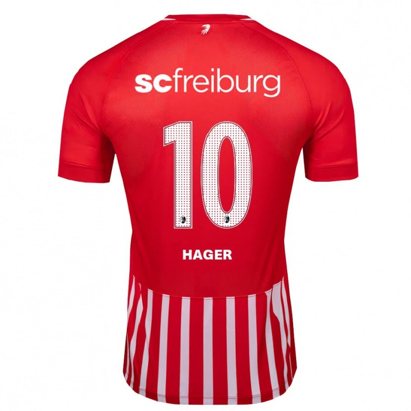 Danxen Niño Camiseta Marc Hager #10 Rojo Blanco Negro 1ª Equipación 2026/27 La Camisa México