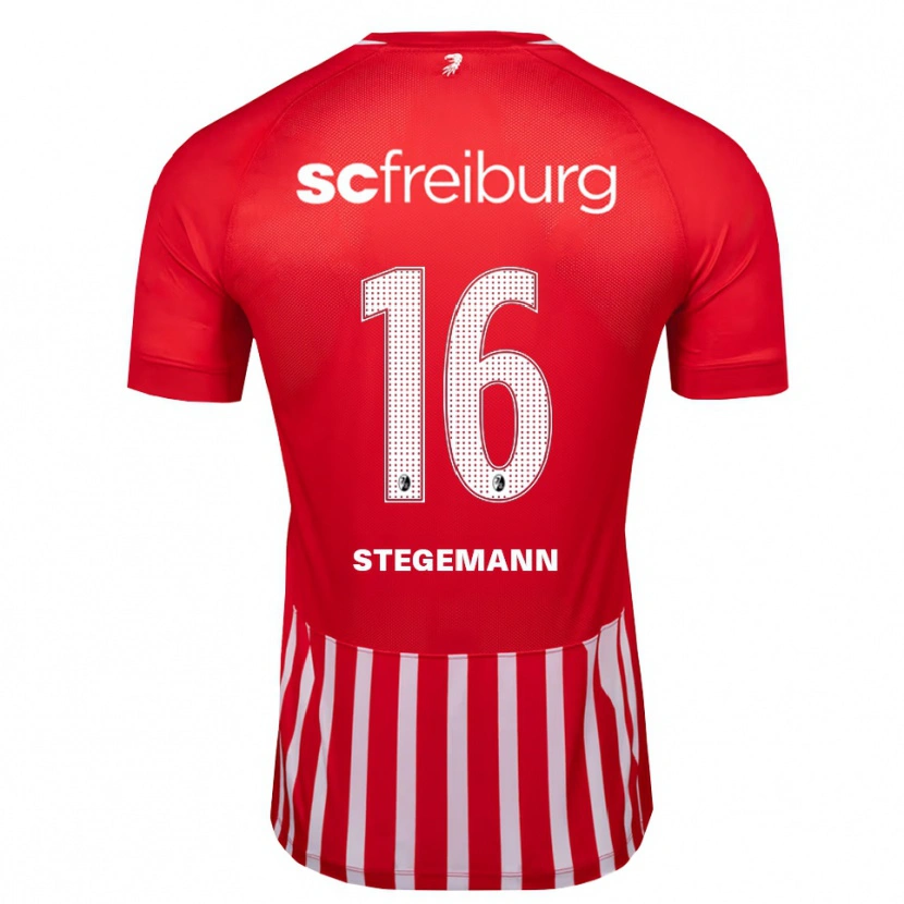 Danxen Niño Camiseta Greta Stegemann #16 Rojo Blanco Negro 1ª Equipación 2026/27 La Camisa México