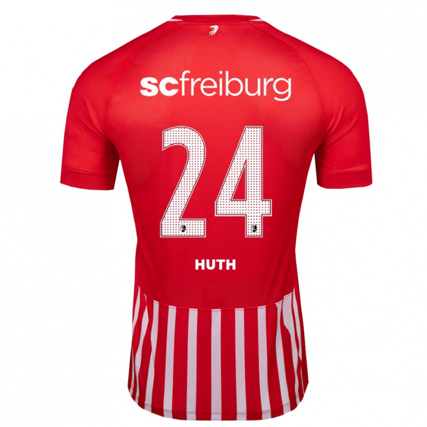 Danxen Niño Camiseta Jannik Huth #24 Rojo Blanco Negro 1ª Equipación 2026/27 La Camisa México