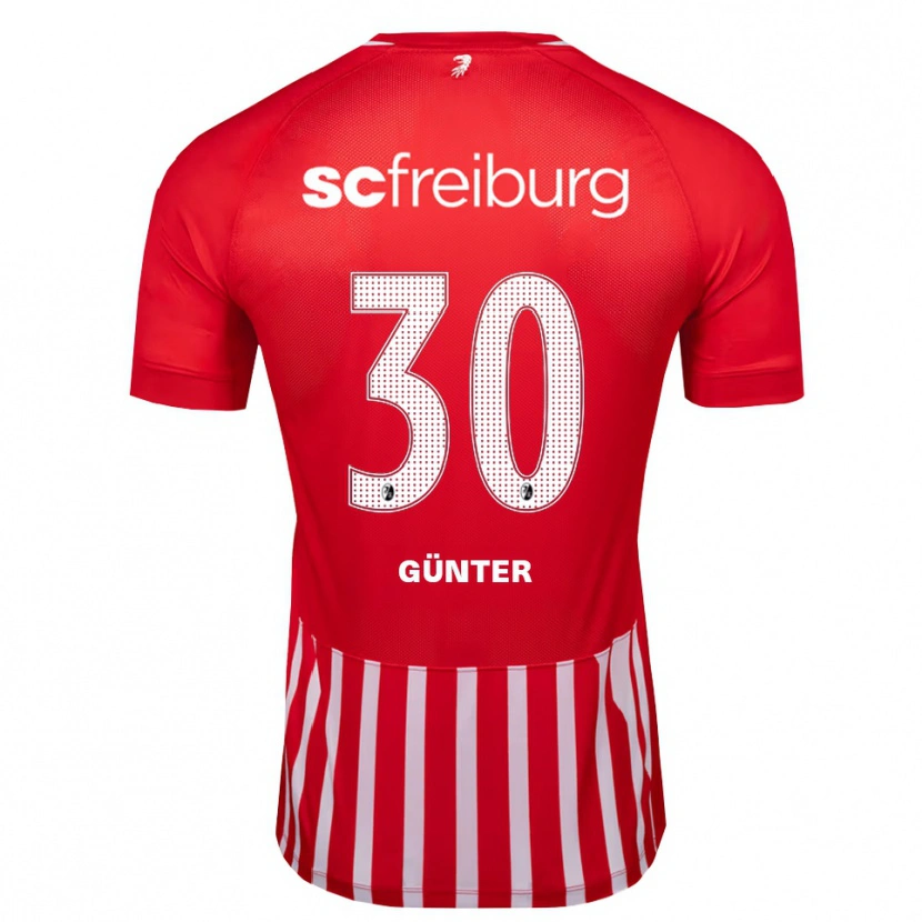 Danxen Niño Camiseta Christian Günter #30 Rojo Blanco Negro 1ª Equipación 2026/27 La Camisa México
