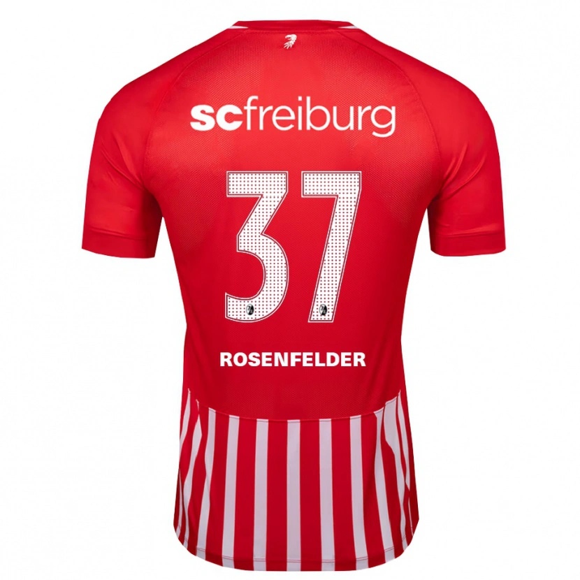 Danxen Niño Camiseta Max Rosenfelder #37 Rojo Blanco Negro 1ª Equipación 2026/27 La Camisa México